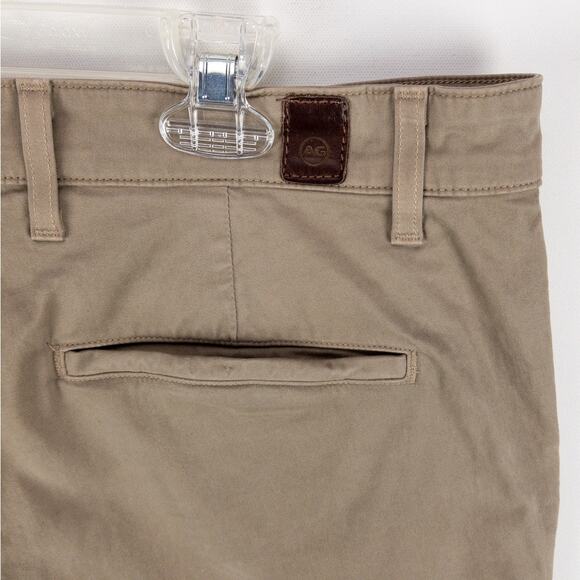 AG Slim Fit Chino Pants 33x33 Beige Stretch Lux Line Twill by Goldschmied - Picture 9 of 12